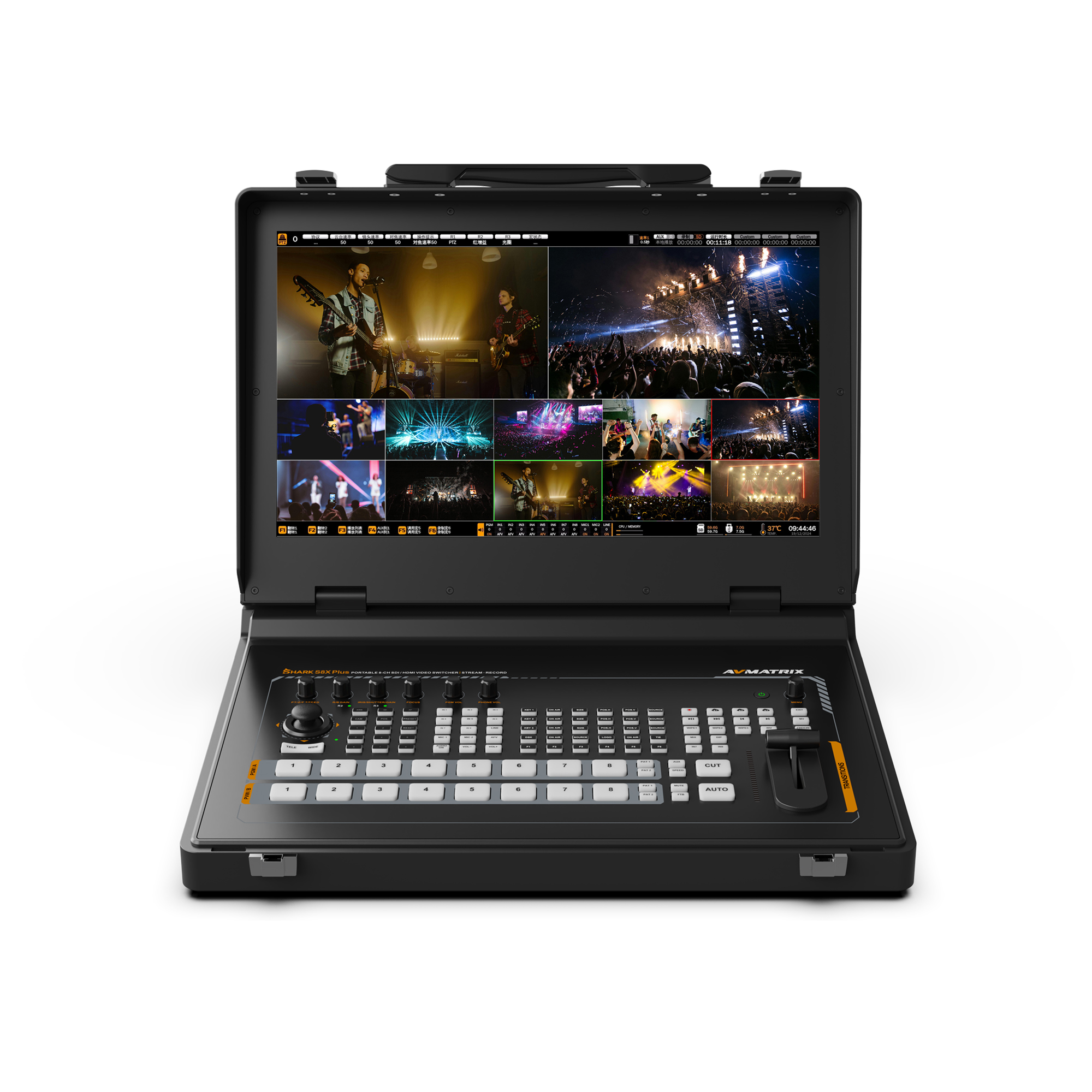 SHARK S8X PLUS - 17.3" 8CH SDI/HDMI Portable Video Switcher