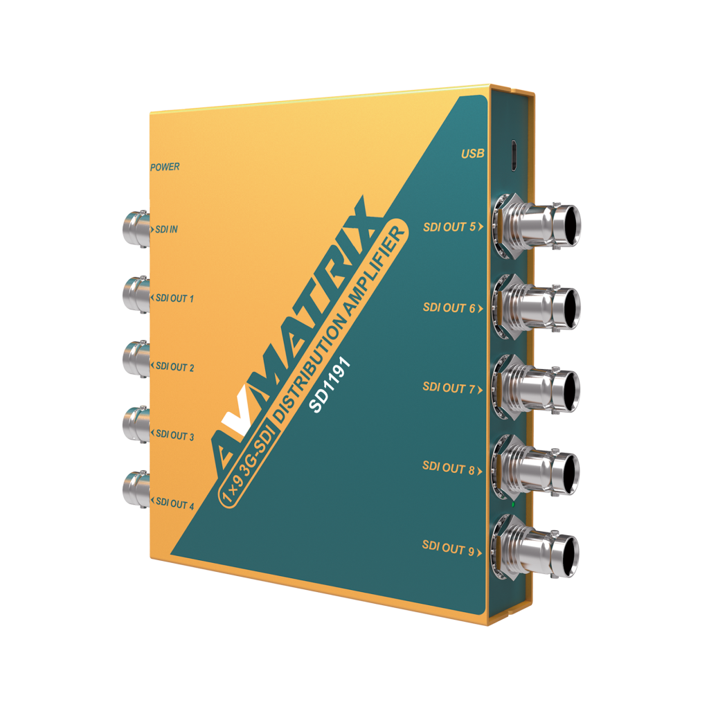 SD1191 - 1x9 SDI Reclocking Distribution Amplifier