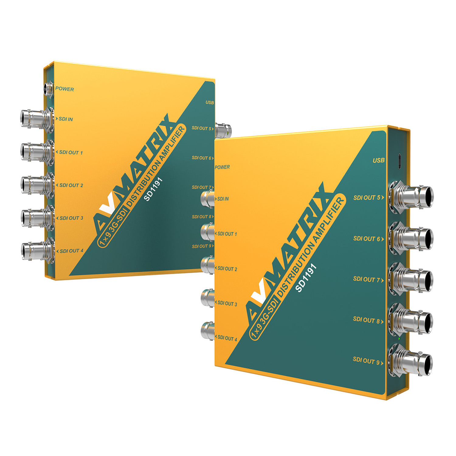 SD1191 - 1x9 SDI Reclocking Distribution Amplifier